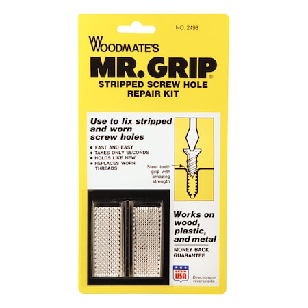 Woodmates Woodmate Mr. Grip 3/4 in. D X 2 in. L Steel Round Head Screw Hole Repair Kit 1 pk 2498